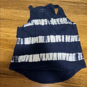 Universal Thread Navy and White Tie-Dye Tank Top